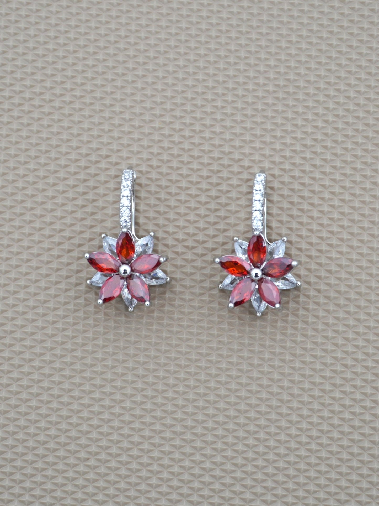 ORANGE AUBRY ZIRCONIA EARRINGS - Jewels of Iva