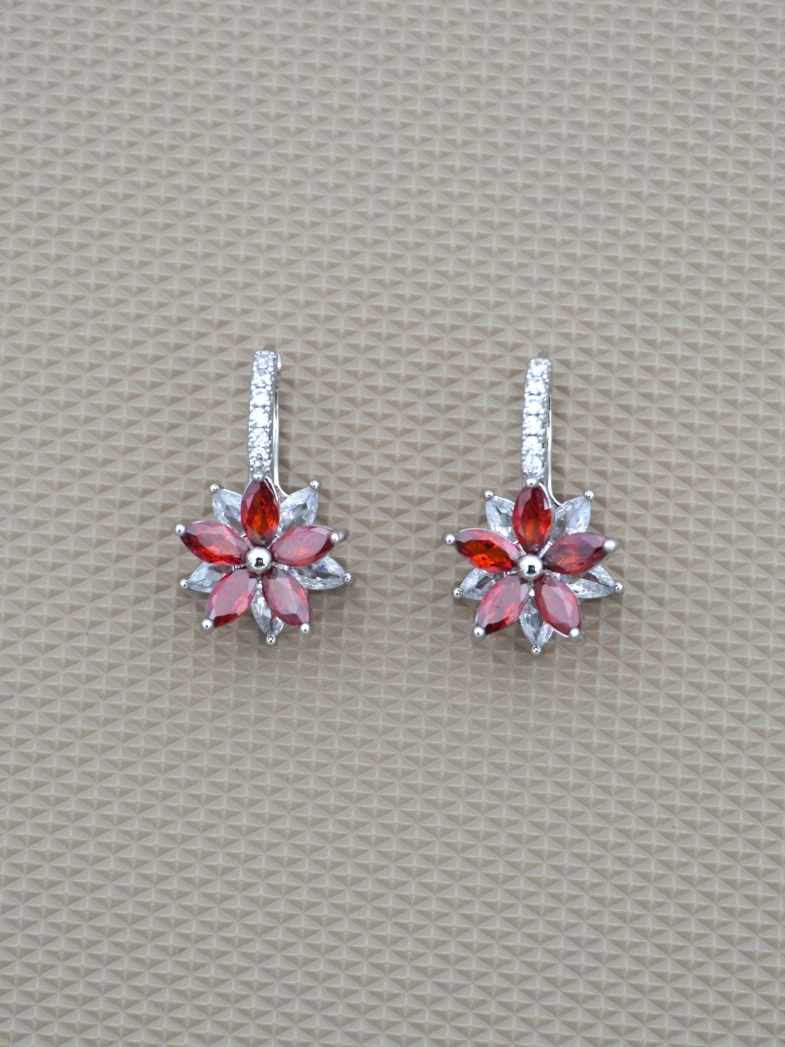 ORANGE AUBRY ZIRCONIA EARRINGS - Jewels of Iva