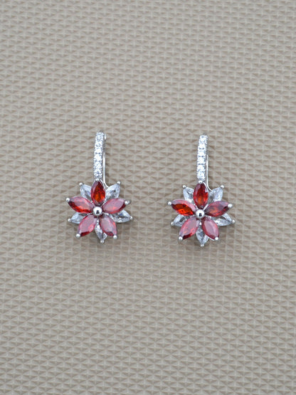 ORANGE AUBRY ZIRCONIA EARRINGS - Jewels of Iva