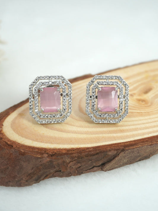 PINK NAYA ZIRCONIA STUDS - Jewels of Iva