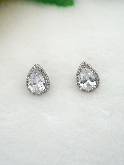 SILVER CADY ZIRCONIA STUDS - Jewels of Iva