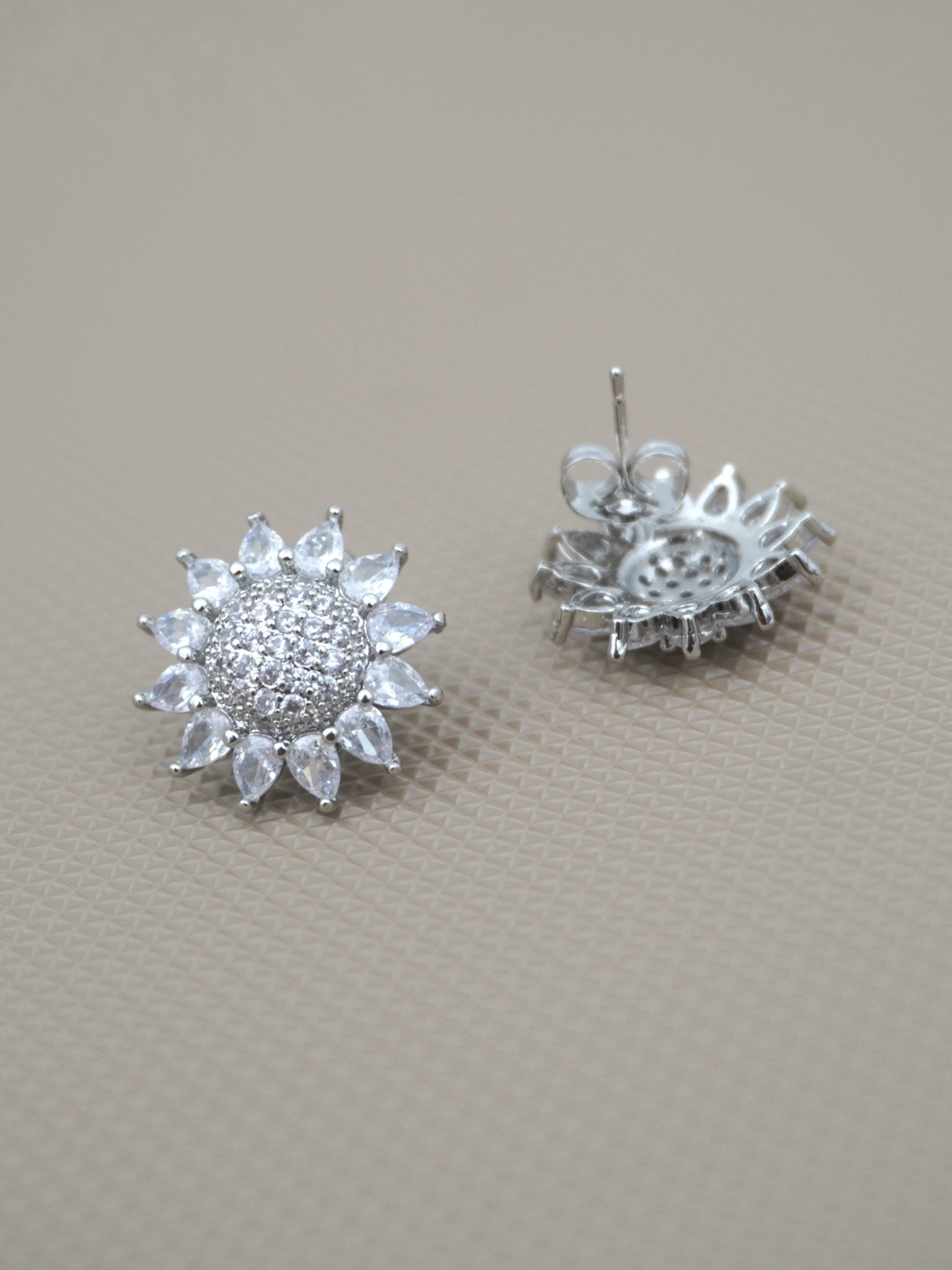 SILVER CAMILA ZIRCONIA STUDS - Jewels of Iva