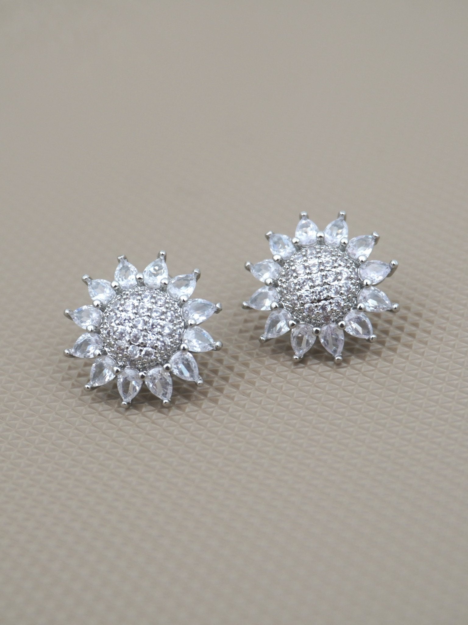 SILVER CAMILA ZIRCONIA STUDS - Jewels of Iva