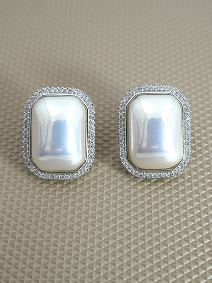 SILVER DIOR ZIRCONIA STUDS - Jewels of Iva