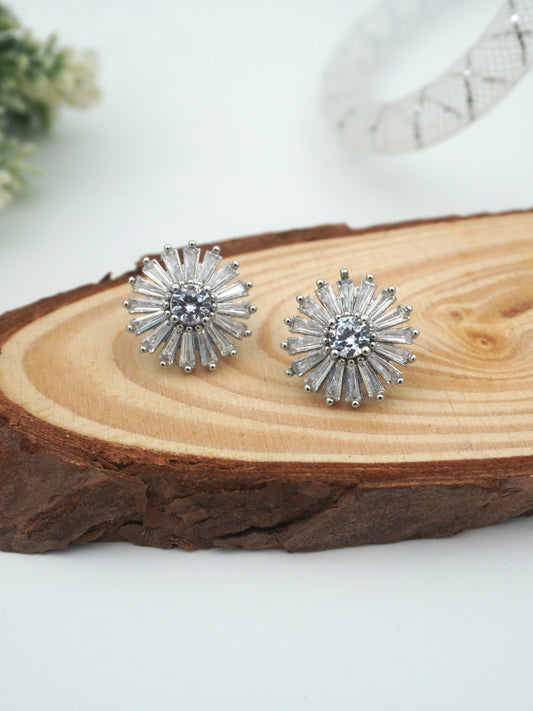 SILVER ZOE ZIRCONIA STUDS - Jewels of Iva