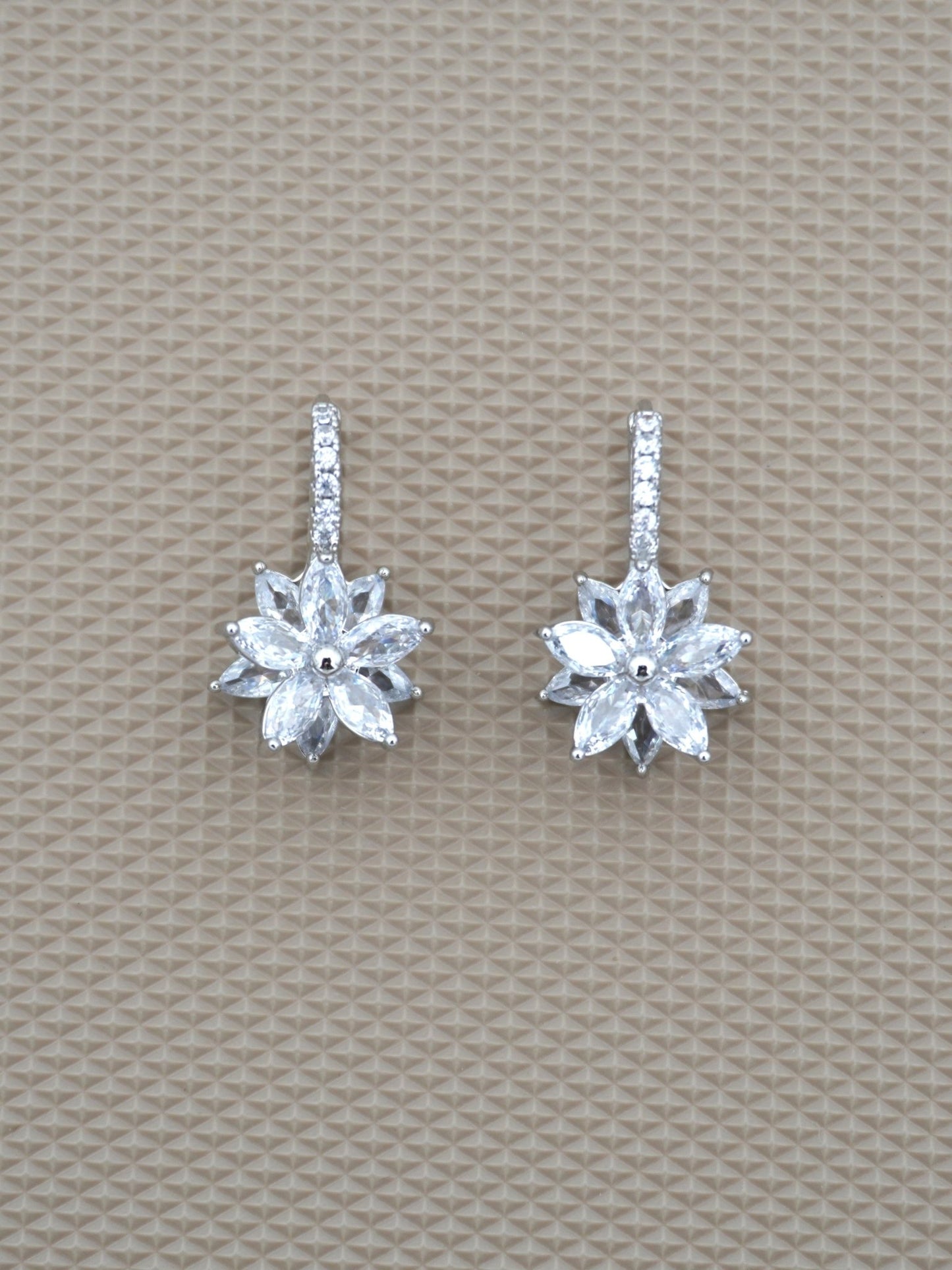 WHITE AUBRY ZIRCONIA EARRINGS - Jewels of Iva